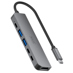 Rolio USB C Hub - 6 in 1 - HDMI - 3x USB-C - 2x USB-A