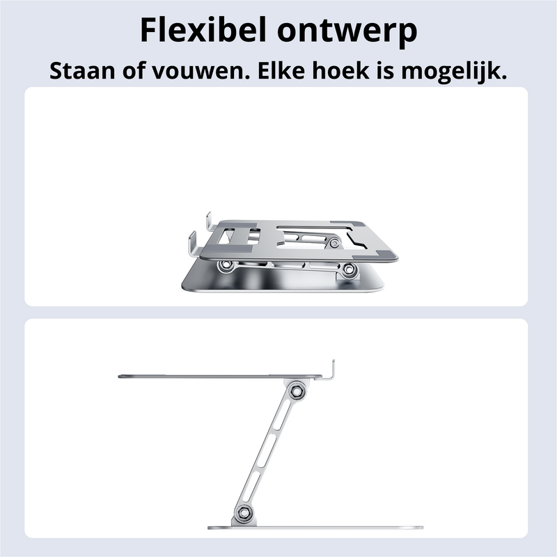 Rolio Laptop Standaard - Universeel - Aluminium - Rolio