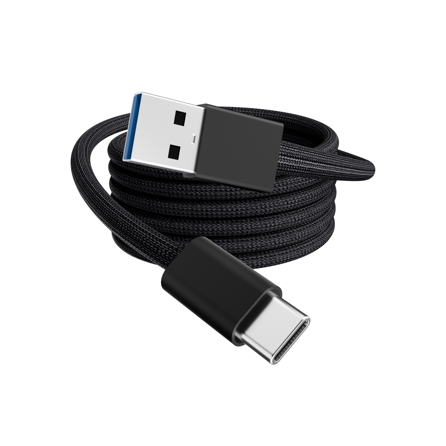 Rolio USB C naar USB A Kabel - Magnetisch Oprollen - 2 Meter - 100W Oplaadkabel - Universeel - Rolio