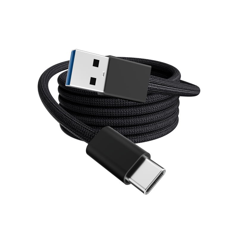 Rolio USB C naar USB A Kabel - Magnetisch Oprollen - 2 Meter - 100W Oplaadkabel - Universeel - Rolio