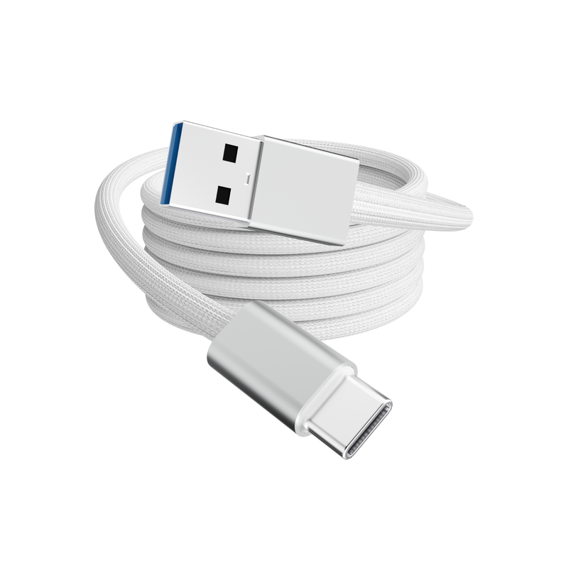 Rolio USB C naar USB A Kabel - Magnetisch Oprollen - 1 Meter - 100W Oplaadkabel - Universeel - Rolio