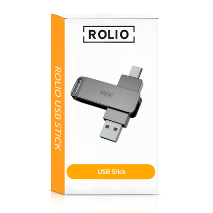 Rolio USB Stick 128 GB - USB C en USB A - 800Mbps - USB 3.0